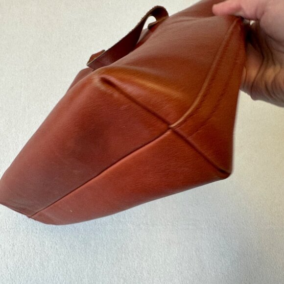 Madewell Leather Transport Tote Crossbody Zip Top Small Cognac English Saddle - Picture 6 of 15